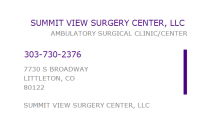 Summit view surgery center, llc