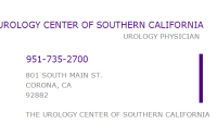 The urology center of southern california medical group, inc