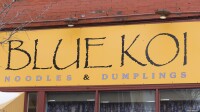 Blue koi noodles & dumplings
