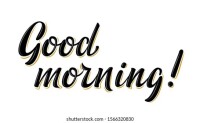 Good morning