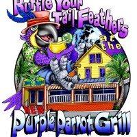 Purple parrot grill