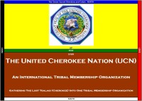 The united cherokee nation (ucn)
