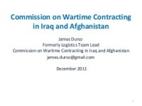 Commission on wartime contracting in iraq and afghanistan
