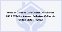 Windsor gardens care center of fullerton