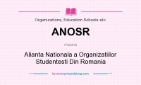 Alianta nationala a organizatiilor studentesti din romania (anosr)