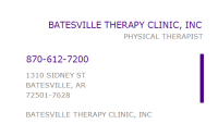Batesville therapy clinic inc