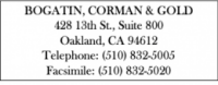 Bogatin, corman & gold