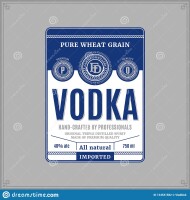Blue label vodka