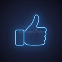 Blue like neon