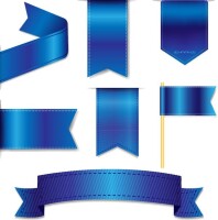 Blue ribbon drapery