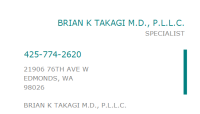 Brian k takagi md
