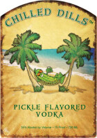 Chilled dills pickle flavored vodka