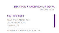 Ben f. anderson, jr., o.d., p.a.