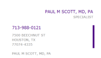 Paul m scott md