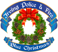 Irving police and fire blue christmas