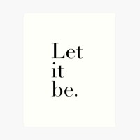 "let it be art!"
