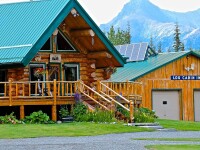 Log cabin wilderness lodge