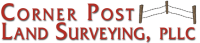Corner post land surveying
