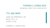 Thomas c jones dds