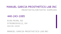Manuel garcia prosthetics lab, inc.