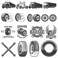 Maintenance tire and wheel