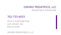 Oshiro pediatrics