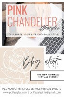 Pink chandelier lifestyles event planning