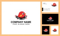 Red bird pottery
