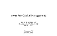 Swift run capital management, llc