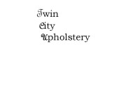 Twin city upholstery