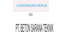 PT Beton Sarana Teknik
