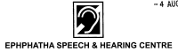 Ephphatha speech and hearing centre - india