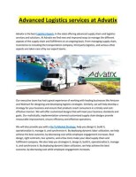 Advanced Logistics and Fulfillment