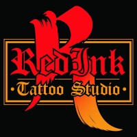 Red tattoo and piercing