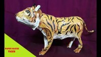 Paper mache tiger