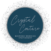 Crystal couture wedding stationery