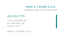 Mark a palmer dds