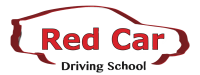 Red car driving school