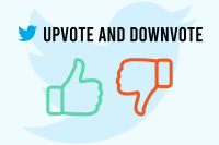 Upvote / downvote - vote with a tweet