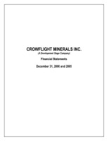 Crowflight minerals inc