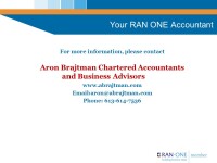 Aron brajtman chartered accountants and business advisors