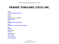 Prairie tubulars 2015