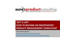 Independent product manager and consultant