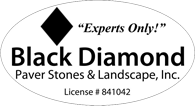 Black diamond paver stones & landscape
