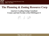 The planning and zoning resource corporation