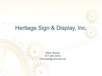 Heritage sign and display, inc.