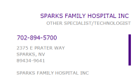 Sparks family hospital, inc.