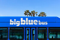 The big blue bus