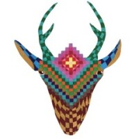 Blue deer center