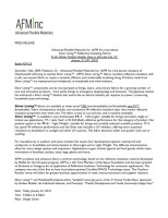 Advanced flexible materials, inc. (afm)
